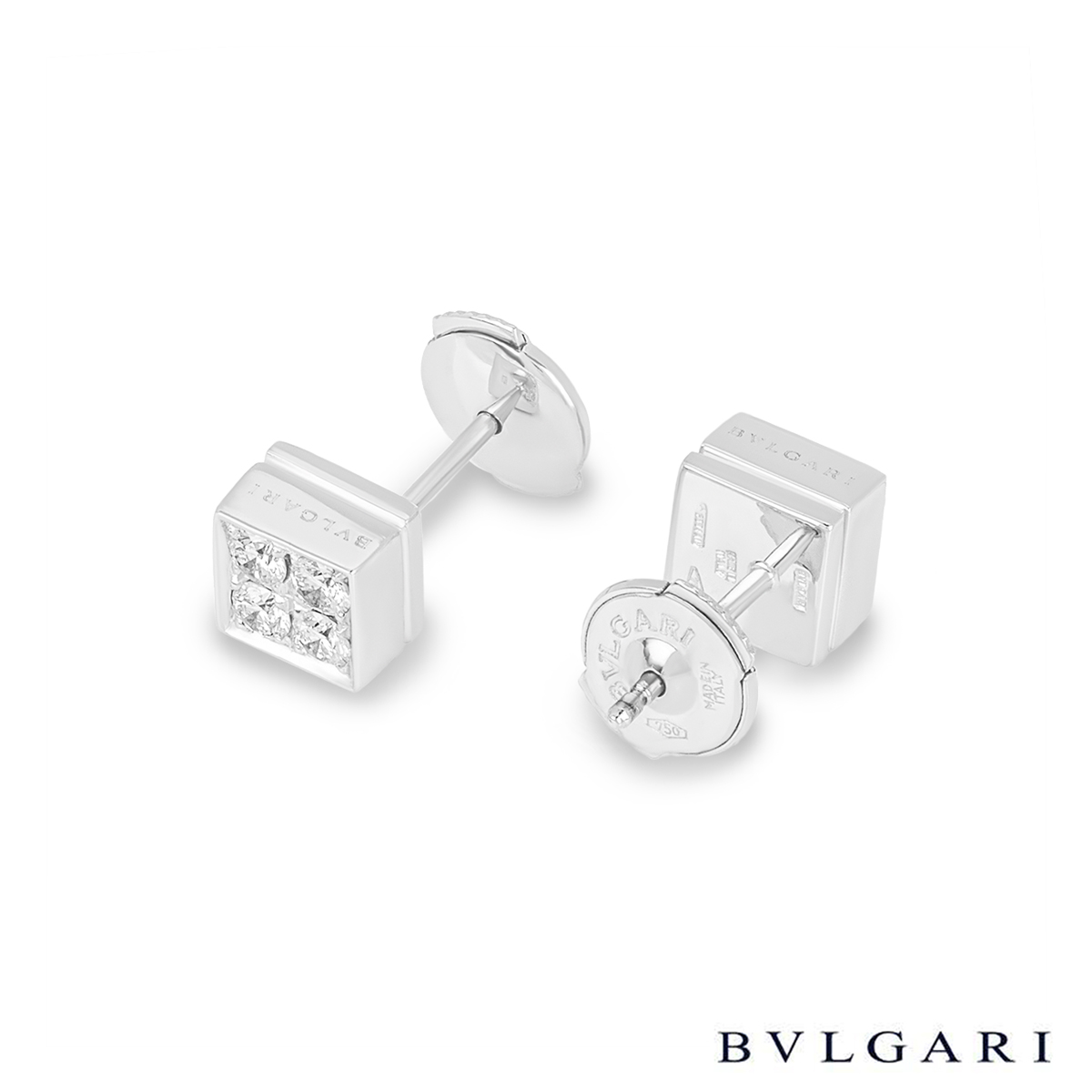 Bvlgari White Gold Diamond Lucea Earrings